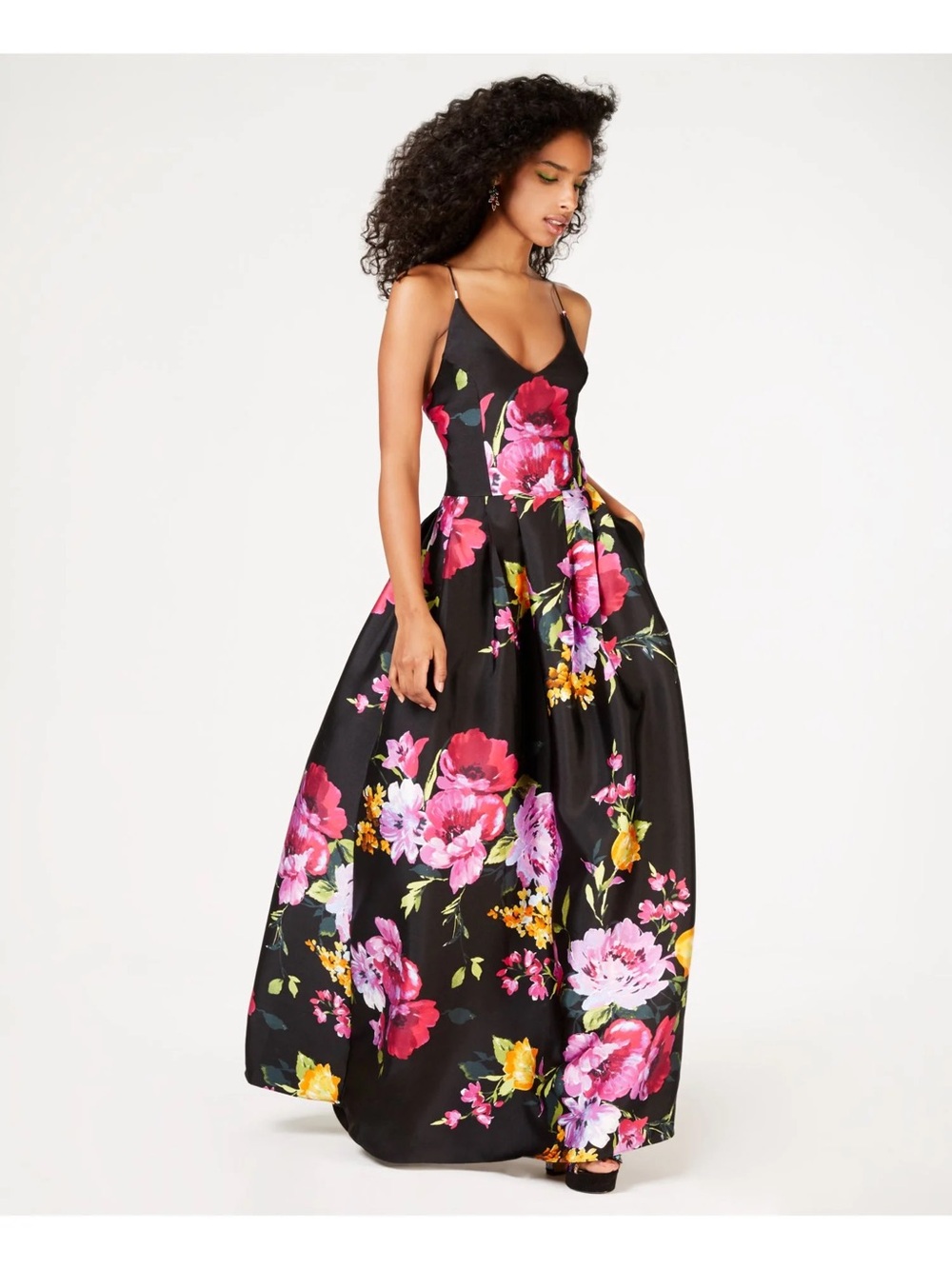 BCX Juniors Floral Prom Maxi Dress